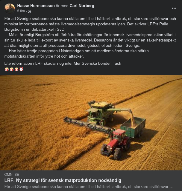 Nödvändig Ny Strategi Säger LRF