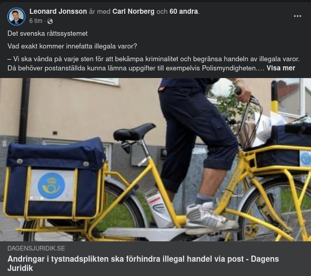 Illegal Posthandelsstoppande Tystnadspliktsändring