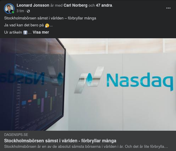 Många Förbryllade Av Stockholmsbörsutveckling