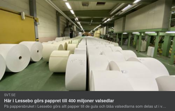 Svensk Valsedelstillverkning