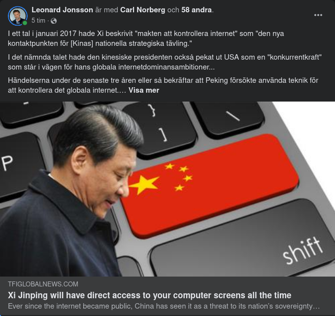 Kinesisk Sökt Internetkontroll