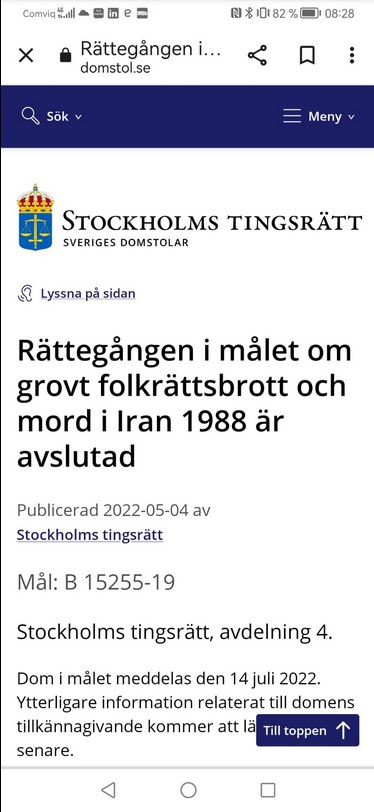 Avslutad Rättegång & Hämndlovande Iran