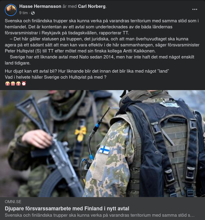 Enskilt & Djupt Svensk-Finskt Försvarssamarbete