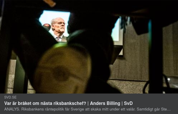 Saknat Politiskt Riksbankschefsbråk I SvD