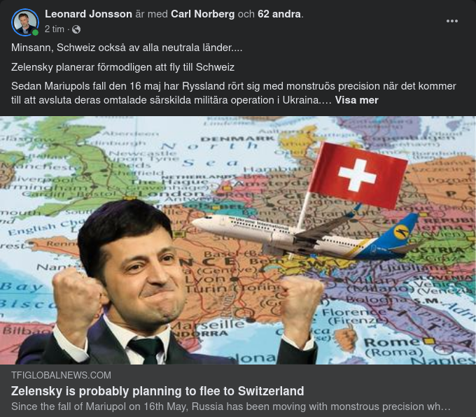Flyktplanerande Zelensky?