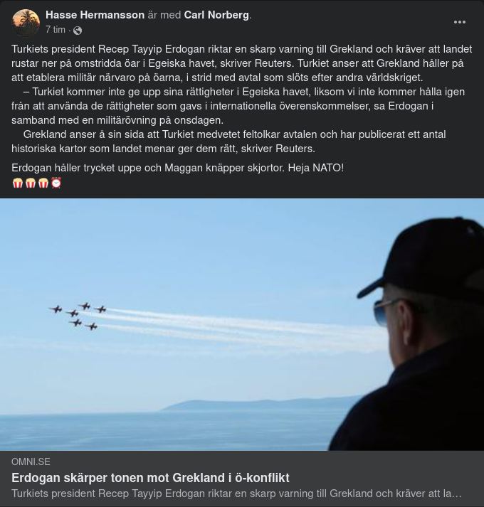 Erdogan Varnar Grekland