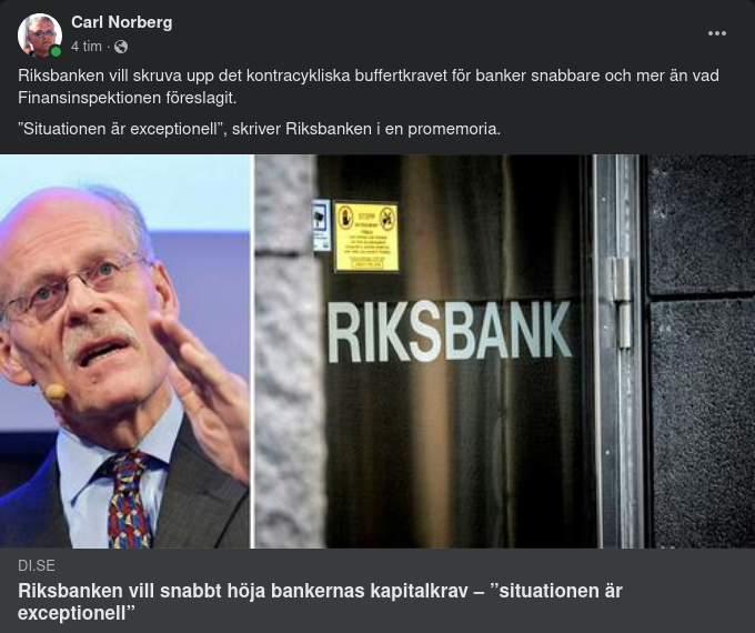 Exceptionell Situation Säger Riksbanken Innan Ingevis Ska Sommarprata