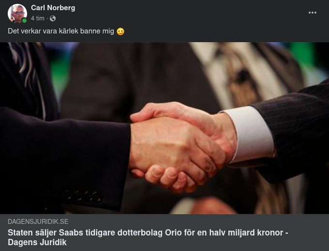 Staten Säljer Rester Från SAAB