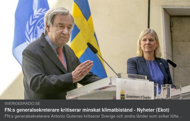 Sagt Av Guterres I Stockholm