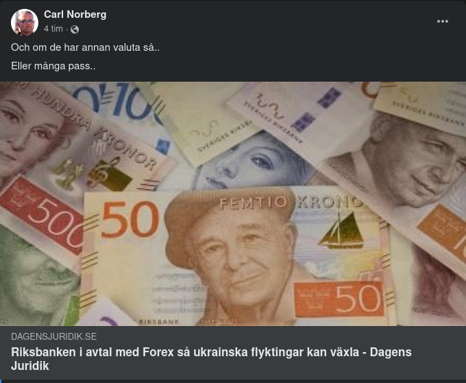Passande Penningväxlingsavtal