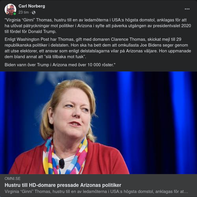 Politikerpressande HD-Domarfru