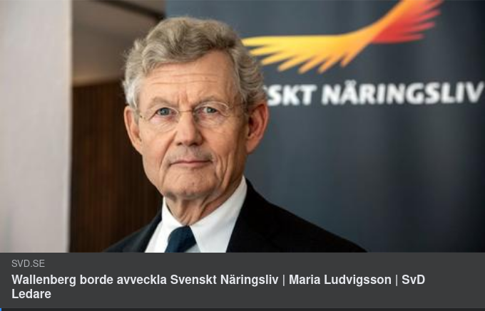 Wallenberg Enligt SvD Borde Avveckla Svenskt Näringsliv