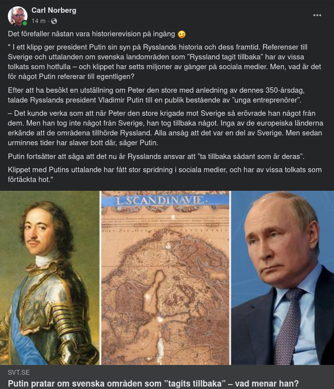 Putins Historiebeskrivning