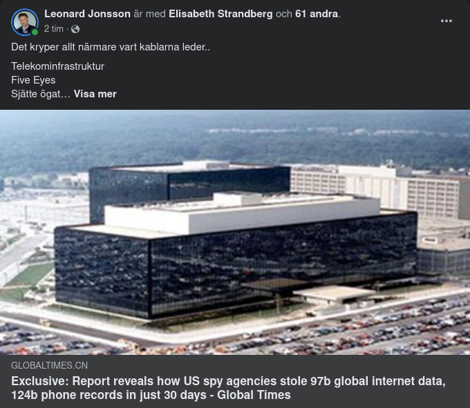 Internetdatastjälande Amerikanska Spionorganisationer