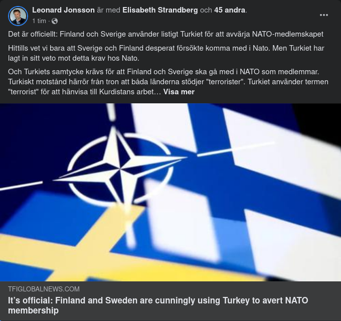 Turkiet Utnyttjat Av Listiga & Busiga Sverige-Finland