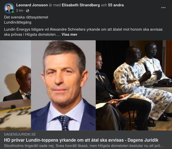 Det Svenska Rättssystemet & Lundinrättegången