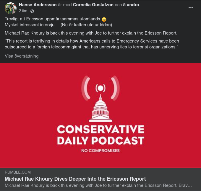 Amerikanskt Dyk I "The Ericsson Report"