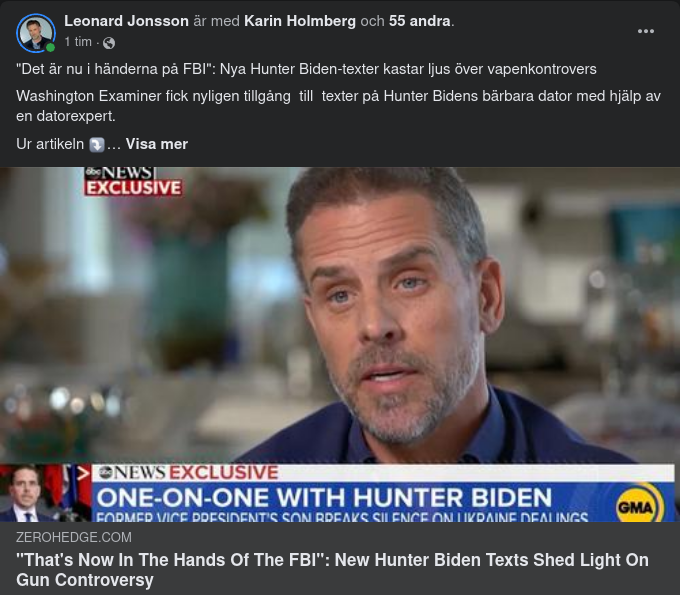 Hunter I FBI:s Händer