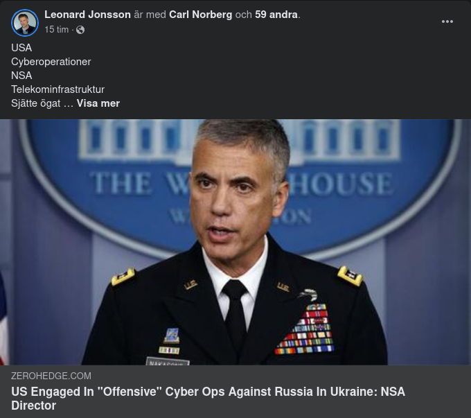 Cyberkrigsinblandat USA Mot Ryssland I Ukraina