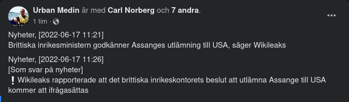 Assanges Utlämning Godkänd
