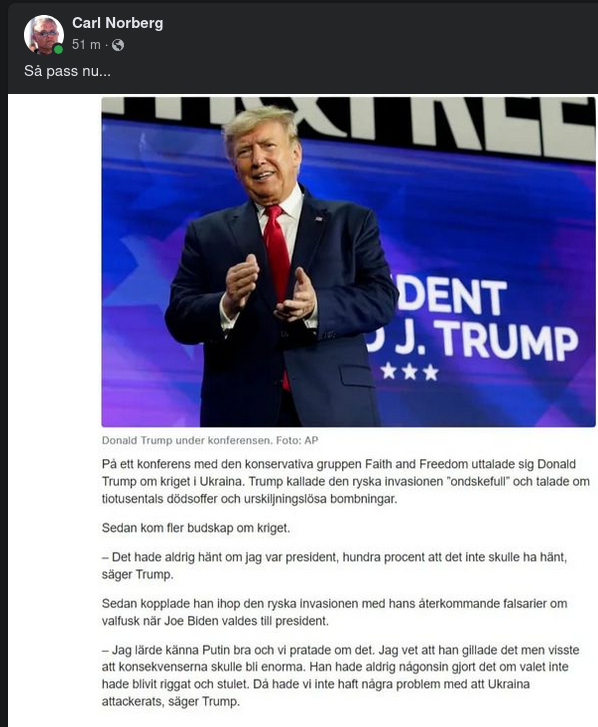 Trump Om Ukrainasituationen