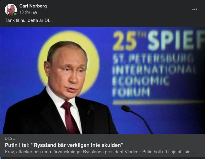 Skuldfri Putin I DI