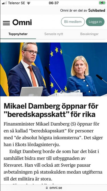Beredskapsskatteöppnande Damberg