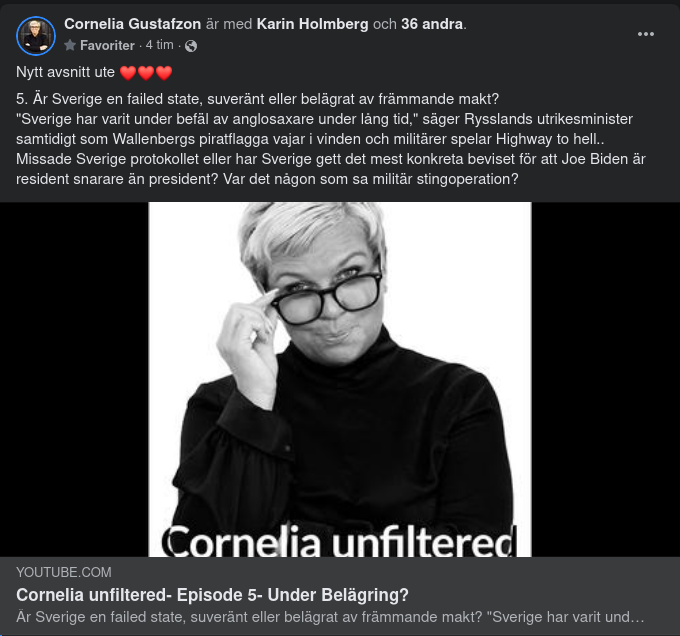 Cornelia & Sveriges Statsstatus