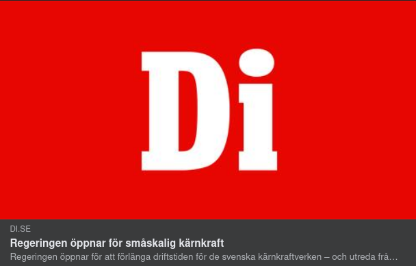 Regeringsöppning För Småskalig Kärnkraft