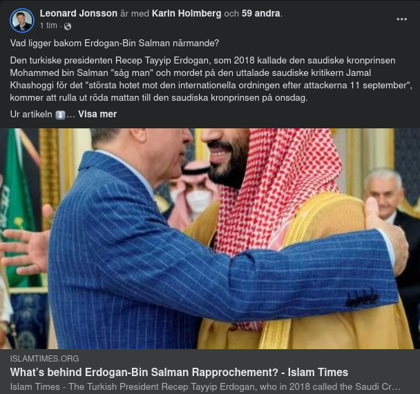 MbS Besöker Erdogan