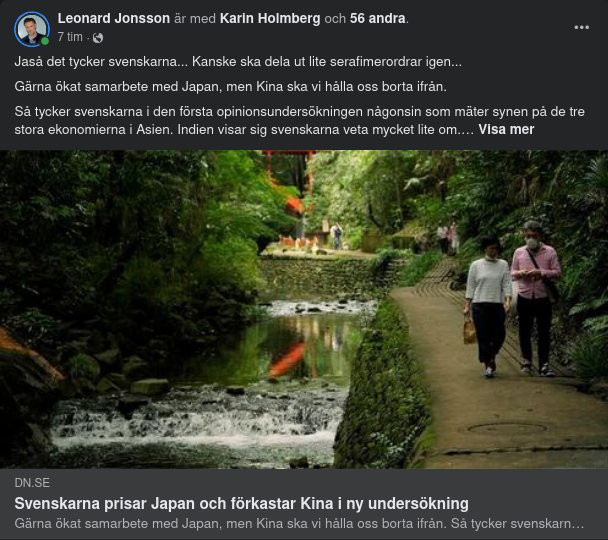 Svenskarna, Japan & Kina