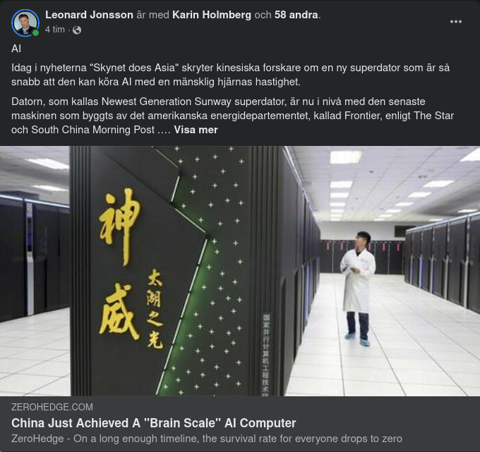 Ny Kinesisk Superdator