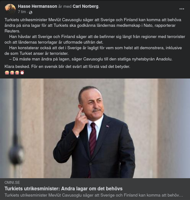Turkiet Vill Se Ändrade Lagar I Sverige & Finland