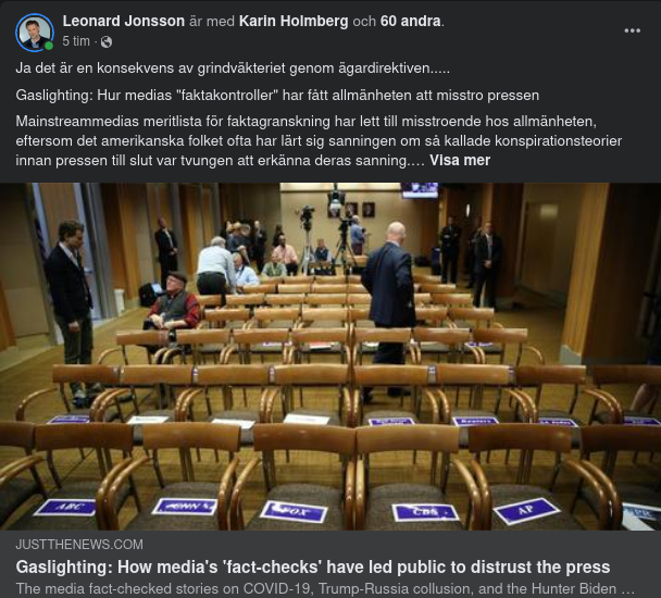 Medias Förlorade Förtroende