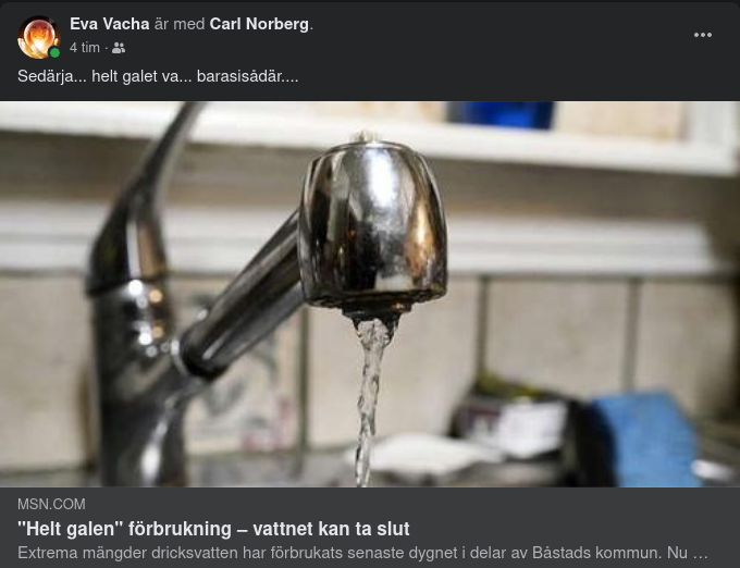 Galen Vattenförbrukning