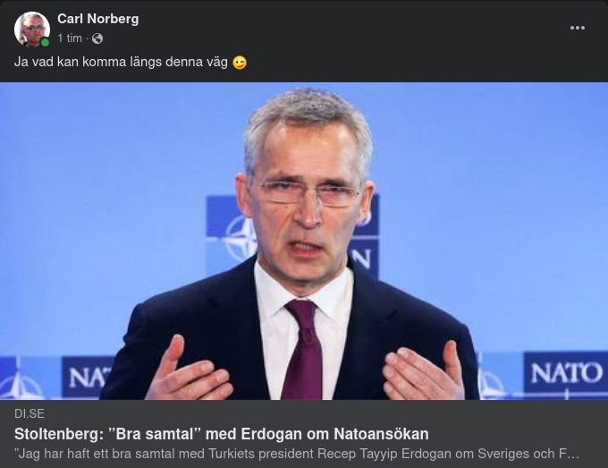Stollenberg Samtalar Bra Med Erdogan