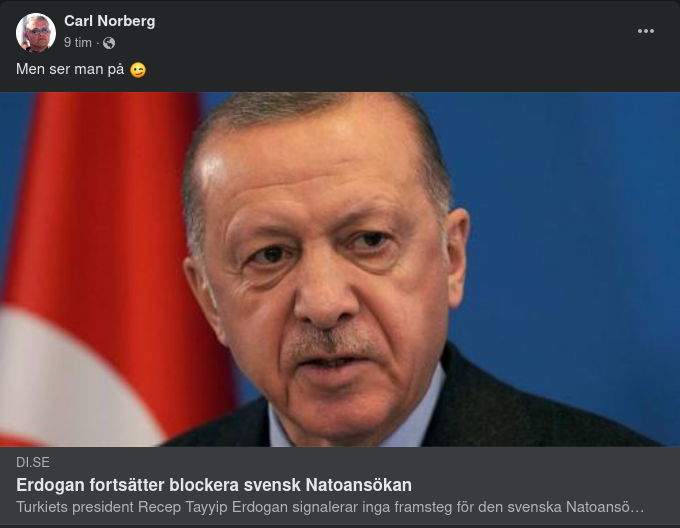 Fortsatt Blockerande Erdogan