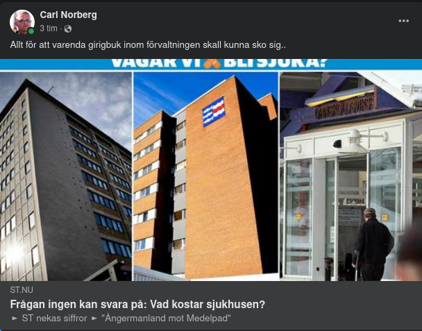 Obesvarbar Sjukhuskostnadsfråga