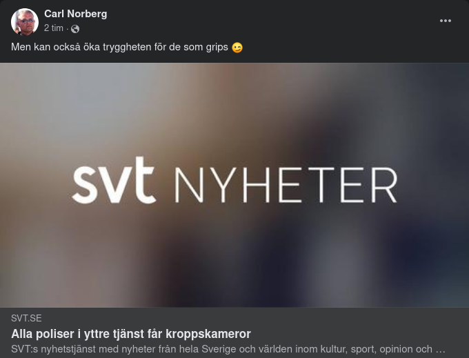 Kroppskameror För Poliser I Yttre Tjänst