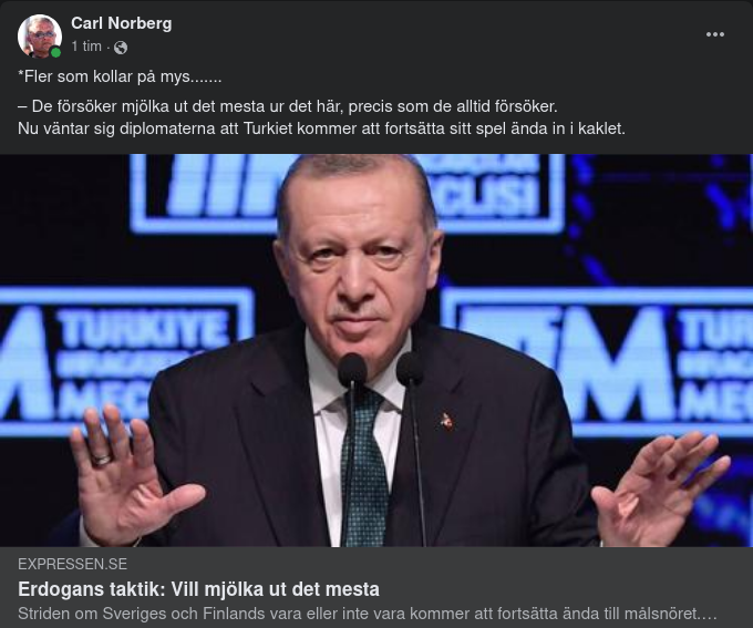 Mjölkande Erdogan I Expressen