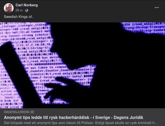 Rysk Hackerhårddisk I Sverige