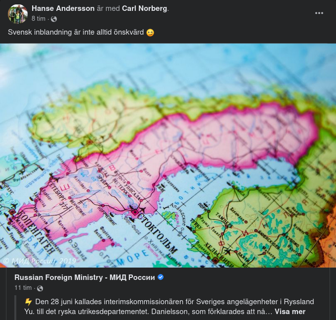 Ej Önskvärd Svensk Verksamhet I Ryssland
