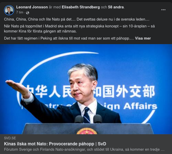 Kina Ser Ett Provocerande Nato