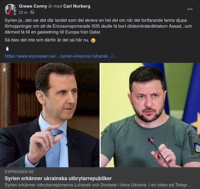 Syrien Erkänner Lubansk & Dontesk