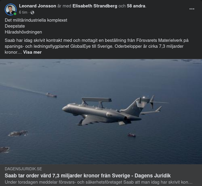 Sverige Köper Global Eye Av SAAB