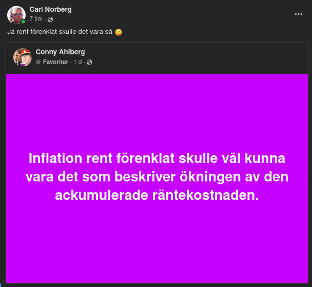 Inflation Rent Förenklat