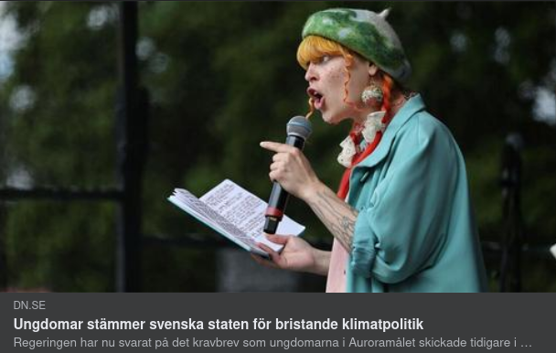 Ungdomlig Klimatstämning Gentemot Svenska Staten