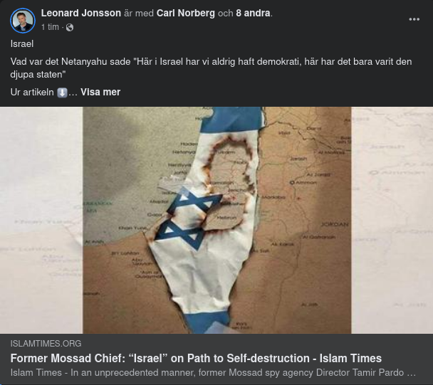 Självförstörande Israel