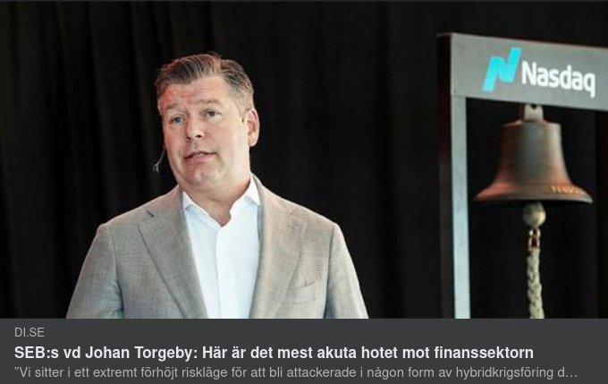 SEB I Extremt Förhöjt Riskläge För Hybridkrigsföringsattack