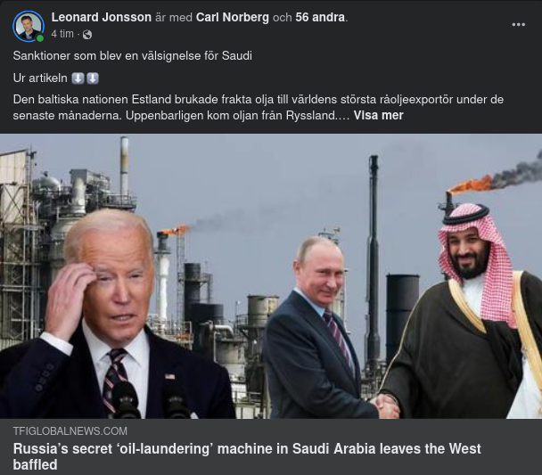 Rysk Olja & Saudiarabien